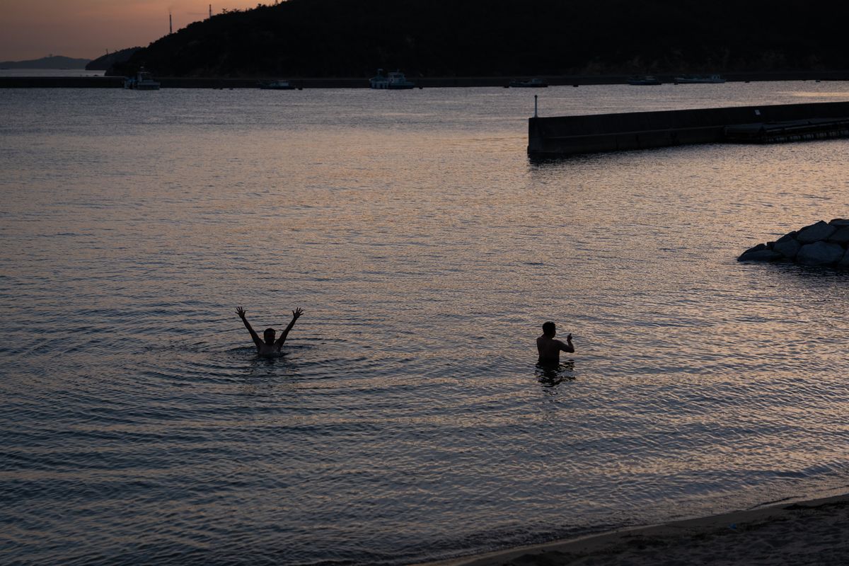 直島の夕暮れ